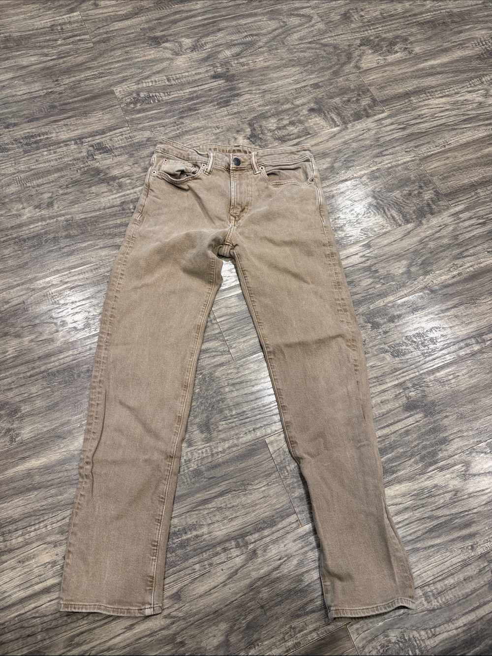 American Eagle Outfitters Men's slim Straight Jeans in Tan 28x32